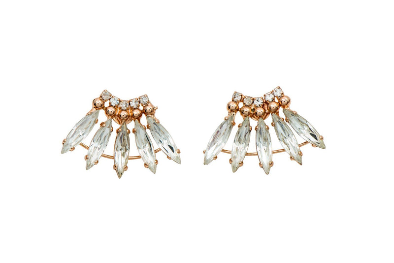 Crystal spike earrings