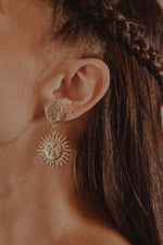 Sun and moon earring