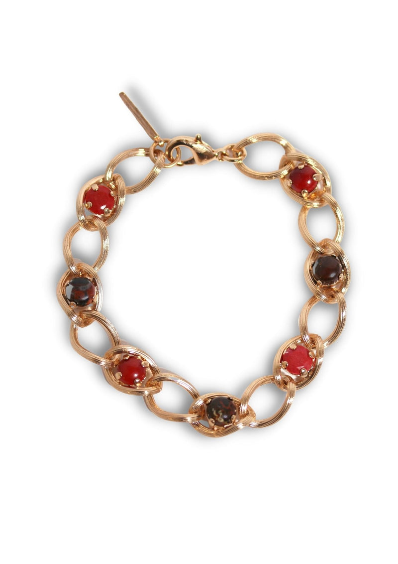 Autumn Bracelet – A beautiful link chain bracelet combined gemstones.