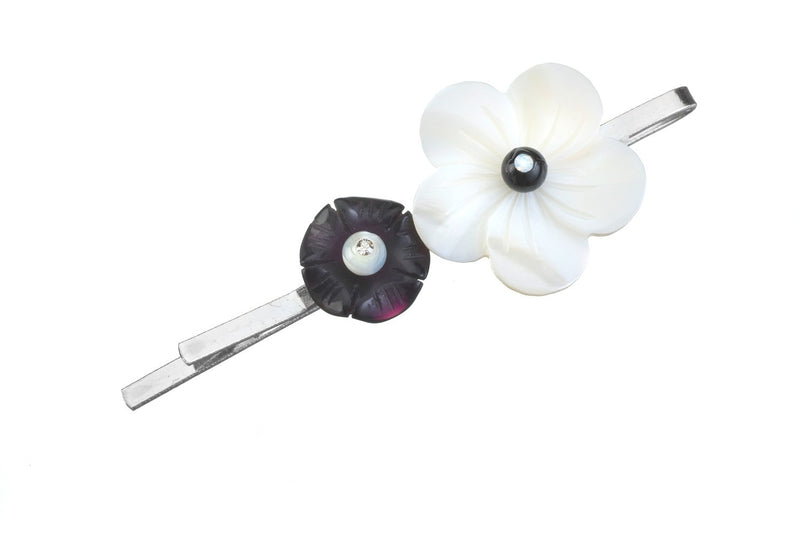Mother of pearl hair brooch