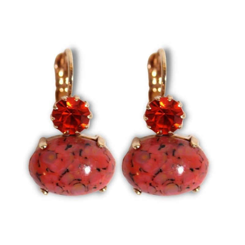 Autumn 2 stones earrings