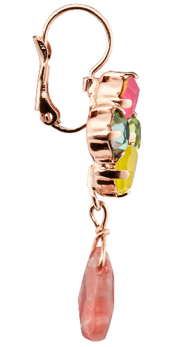 Classic four stones and drop earrings