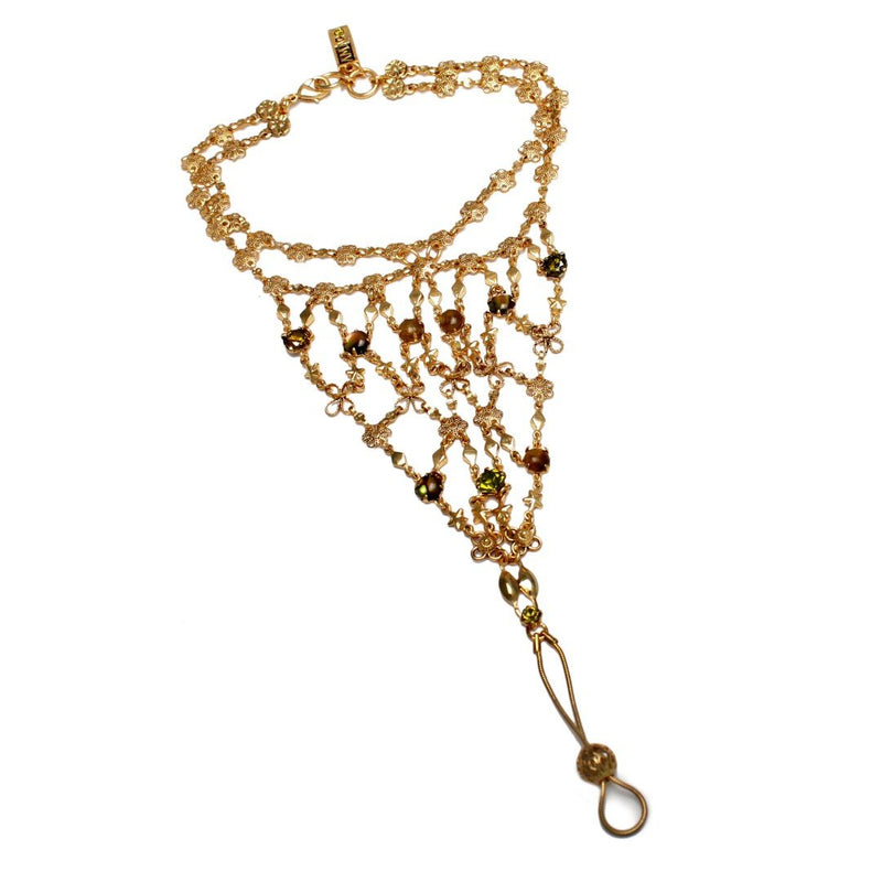 delicate anklet with toe ring