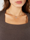 Shelly necklace - a thin and delicate necklace with a three leavs flower pendant
