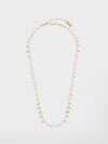Nivi long chain - a delicate metal Leaves chain plated with a high-quality 24K yellow gold plating.