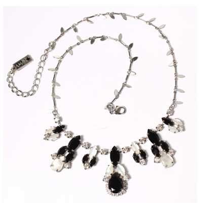 Black and white drops necklace