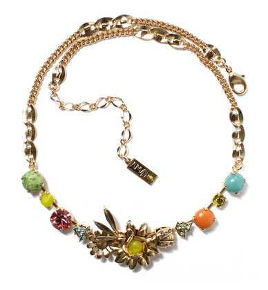 Colorful flowers necklace