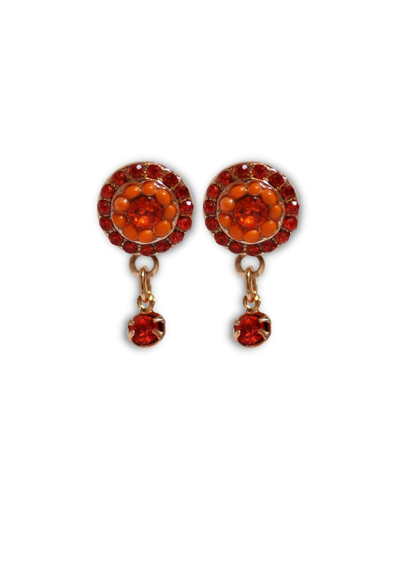 Autumn small classic round earrings