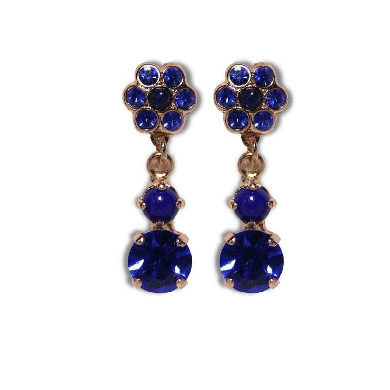 Classic floral blue earrings