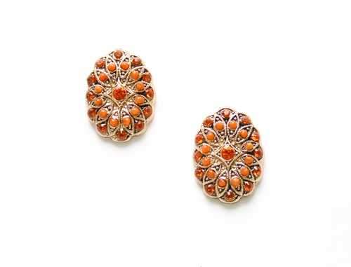 Oval shaped post earrings