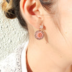 Pink Yellow earrings