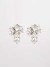 Eillie earrings- pair of classic & elegant post earrings- three marquise shaped crystals in an interesting composition. The earrings are rhodium plated.
