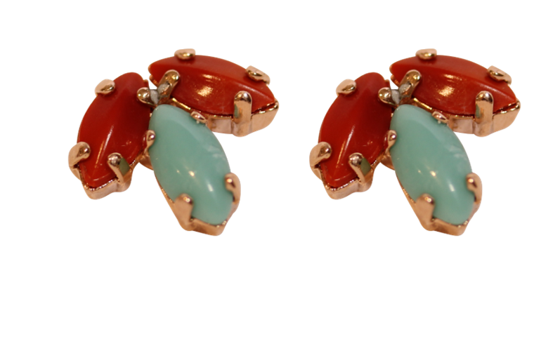 Isis marquise post earrings