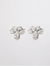 Shelly earrings- pair of classic & elegant post earrings- three marquise shaped crystals. The earrings are rhodium plated.