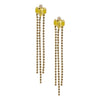 Golden cascade golden earrings